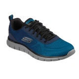 Pantofi Skechers Ripkent, brant din spuma cu memorie, culoare albastra