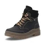 Ghete Remonte, model D0C84, impermeabile, talpa cu fibra din sticla, culoare neagra