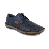 Pantofi Goretti, model 9506, culoare albastru inchis