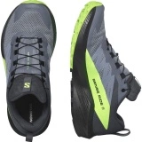 Pantofi Salomon Sense Ride 5 GTX, impermeabili, gore-tex, culoare gri cu verde - Img 4
