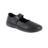 Pantofi Anna Viotti, model 7016, pentru vara, talpa flexibila din silicon, culoare neagra