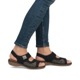 Sandale Rieker, model 65989, culoare neagra - Img 5
