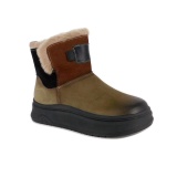 Ghete Franco Gerardo, model 9981, imblanite, culoare kaki cu maro si negru