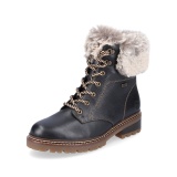 Ghete Remonte, model D0B74, impermeabile, blana naturala, culoare neagra, talpa cu fibra din sticla