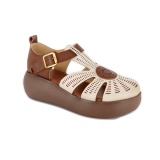 Pantofi Franco Gerardo, model 10682, culoare bej cu maro