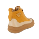 Ghete Anna Viotti, model 9570, imblanite, talpa crep, culoare camel - Img 3