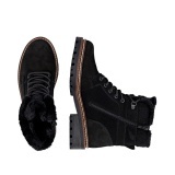 Ghete Remonte, model D0B81, impermeabile, blana naturala, culoare neagra, talpa cu fibra din sticla - Img 4