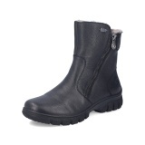Ghete Rieker, model Z7263, impermeabile, blana naturala, culoare neagra