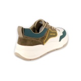 Pantofi sport Otter, model 5B, culoare alba cu maro si verde - Img 3