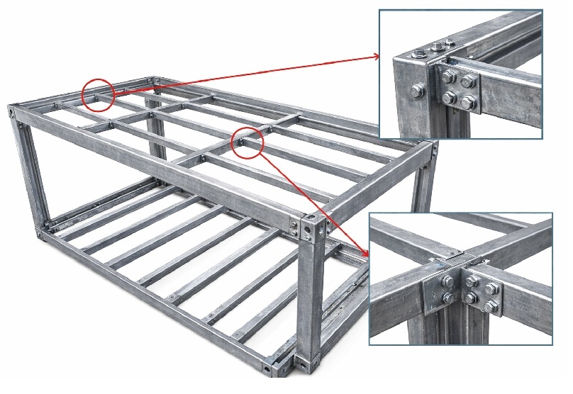 container cu structură metalică solidă