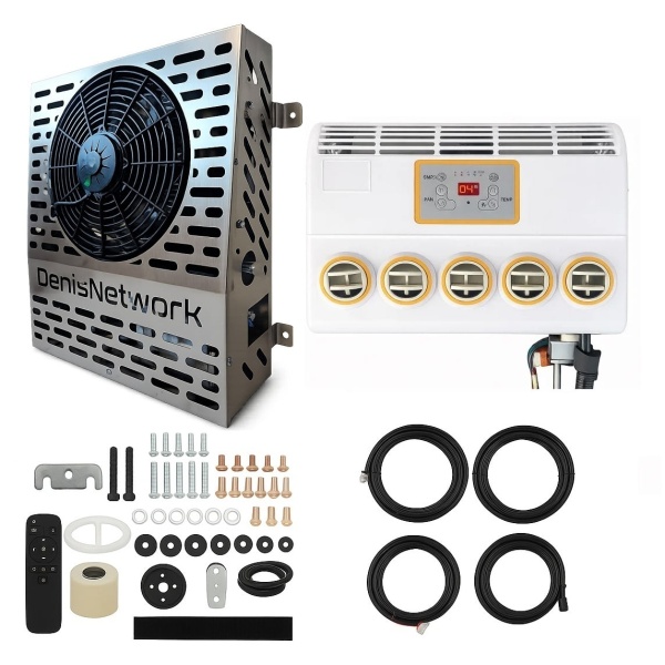 Unitate AC auto 12V/24V cu compresor performant pentru răcire rapidă în camion și camper