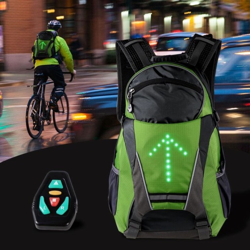 20l backpack, with signaling for bicycle or electric scooter, integrated remote control on the handlebar - Img 6