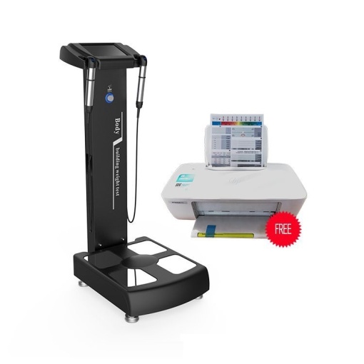 Analizator corporal, Cântar inteligent cu diagnostic de mare precizie, Smart, Conectare Wi-Fi, Analizator premium BCA, Imprimantă cadou