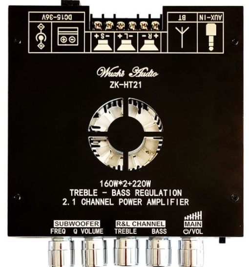 Car audio station, amplifier with Bluetooth 160W X 2, 1 X 220W with mixer settings for car speakers - Img 6