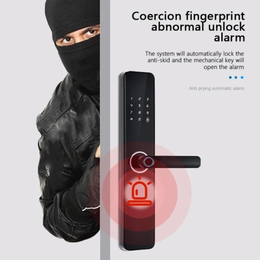 Dittom™ Cardoria Smart Anti-theft Lock/Lock/Lock with Fingerprint, Card, Code, Mechanical Key, Tuya App for Apartment - Img 5