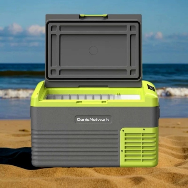 Frigider SMART 30/40/50l auto cu compresor pentru rulotă, camion, dube 3,5t cu alimentare la brichetă, baterii panou solar cu congelare -20°C