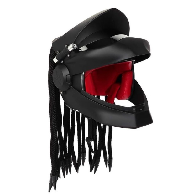 Full-Face, Open-Face, Smoke Visor, Customized Predator Motorcycle Helmet, Sizes: M, L, XL - Flytec™ - Img 2