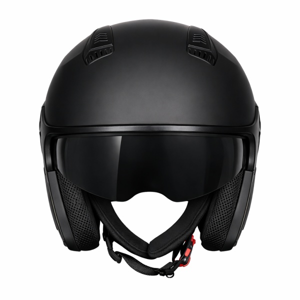 casca modulara moto neagra cu mecanism rabatabil flip up si viziera transparenta