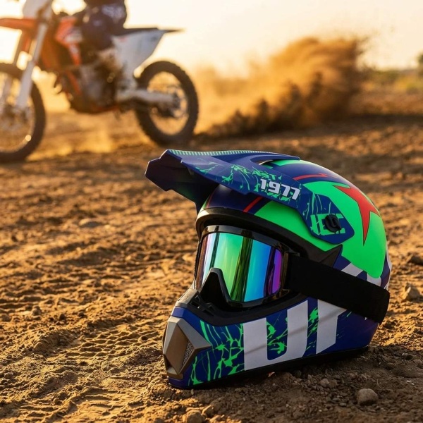 casca motocross flytec cu protectie completa set echipament moto atv cu accesorii incluse