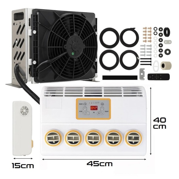 Aer condiționat auto 12V 24V de plafon 21000 BTU pentru camion, cabină TIR și autorulotă DenisNetwork