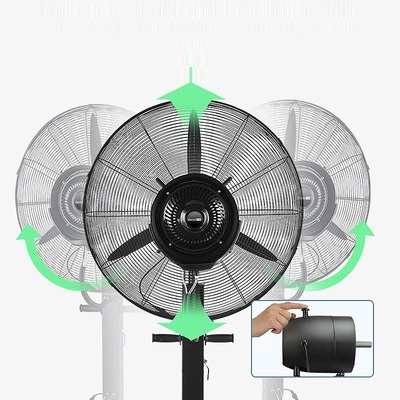 Ventilator industrial exterior cu rezervor de apă și pulverizare pentru răcire rapidă