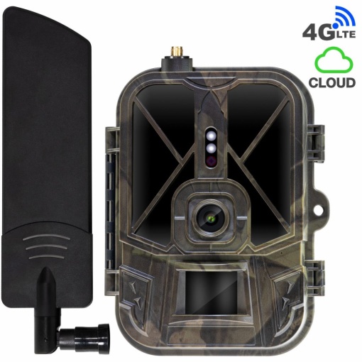 Cameră de vânătoare 36Mp cu SIM și TUYA (Transmite live pe telefon), Acumulator 8000Mah, ecran propriu - supraveghere proprietați, păduri, spații izolate - Img 1