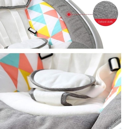 Electric Swing, Rocking Chair with Folding Roof and Mosquito Net for Babies, Bluetooth Connection, Telephone, Remote Control, Toys and Songs - Img 4