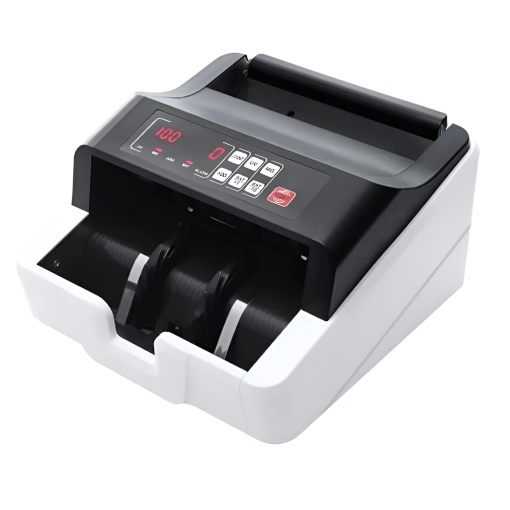 Mașină de numărat bancnote/bani și detecție falsuri, monitor client LCD, verificator de autenticitate UV/MG/MT/IR/DD, 1000 bancnote/min, 80W - DenisNetwork™ - Img 5