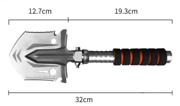 Multifunctional Mini Military Shovel, for Fishing, Self-defense Folding Camping Shovel - Img 2
