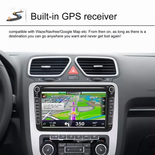 Navigation Volkswagen|Skoda|Seat with Android 11, CarPlay 2GB RAM 32 GB ROM, 8 Inch Screen, dedicated Golf 5, Golf 6, Jetta, Passat B6, CC, B7, Polo, Tiguan, Touran, Skoda, Seat - Img 6