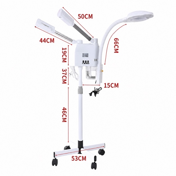 Professional 3-in-1 Facial Steamer – Hot/Cold Steam, Ozone and LED Magnifier - Img 2