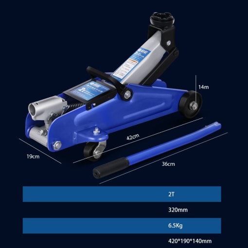 Professional crocodile type hydraulic jack, with PVC casing - 2 ton lift for vulcanization, car service - Breckner™ - Img 4