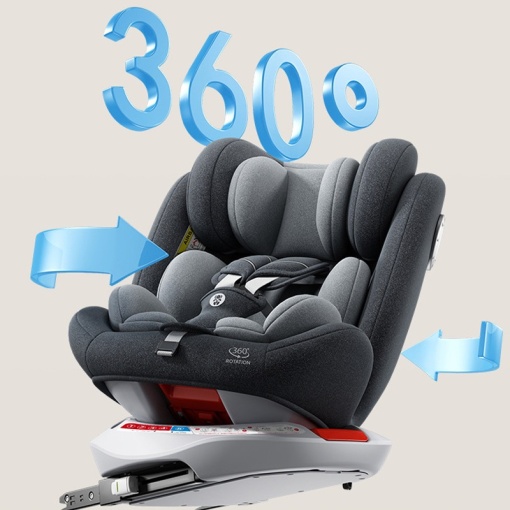 Scaun bebe isofix pentru auto, rotativ 360 grade, pozitie somn, suport pentru picioare, centura 3p, 0-36kg - Dr.Denis™