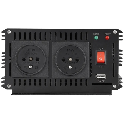 Инвертор / автомобилен преобразувател на напрежение 12/24V-230V до 3000W с модифицирана синусоида / соларен панел / каравана, къща, вила - Img 3