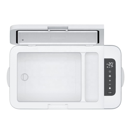 Frigider auto 25l, spații foarte mici cu funcție de răcire/congelare, 12/24V, 220V, panou solar, rezistent la vibrații, cu compresor cu freon -20°C