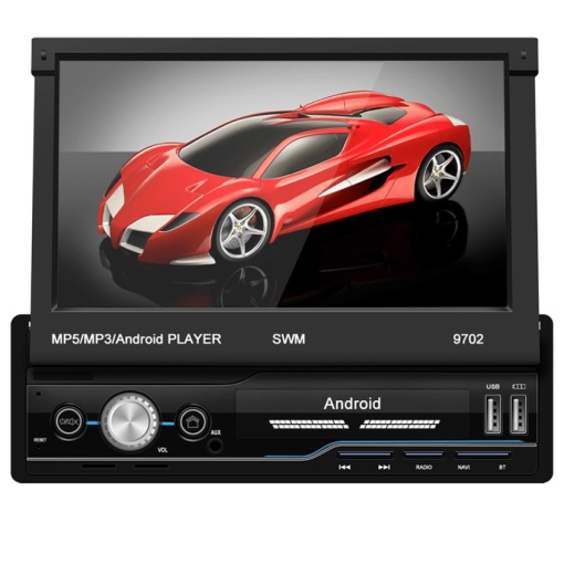 1DIN Navigation with Android 9 - MP5 Car Player with Flip-Down Screen - MirrorLink, FM Radio FM, GPS, 7'' Screen, Bluetooth, 60W Output - Img 5