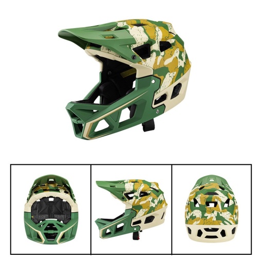 Bicycle helmet, Enduro, Super Air, green-camouflage, polycarbonate - Flytec™ - Img 2