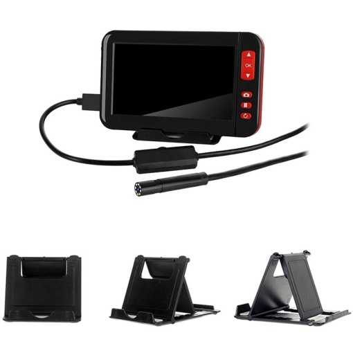 Cameră Endoscopică HD Impermeabilă Cu Display LCD &amp;amp; Suport - 4.3&amp;quot;, 8mm, IP67, 2000mAh / Diagnoză service auto - Img 5