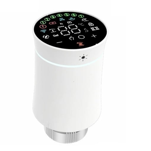 Cap termostatic pentru calorifer, Termostat Smart portabil pentru acasă , afișaj LCD, Tuya, Zigbee