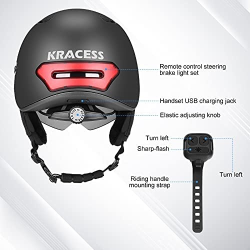 Cască bicicletă Smart cu căști incorporate pe bluetooth pentru ciclism, ATV, moto, scuter, ski