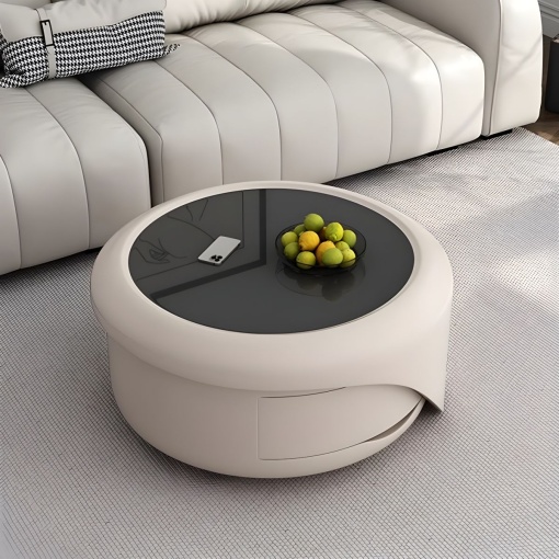 Extendable wooden coffee table with tempered glass, Italian style - Img 5