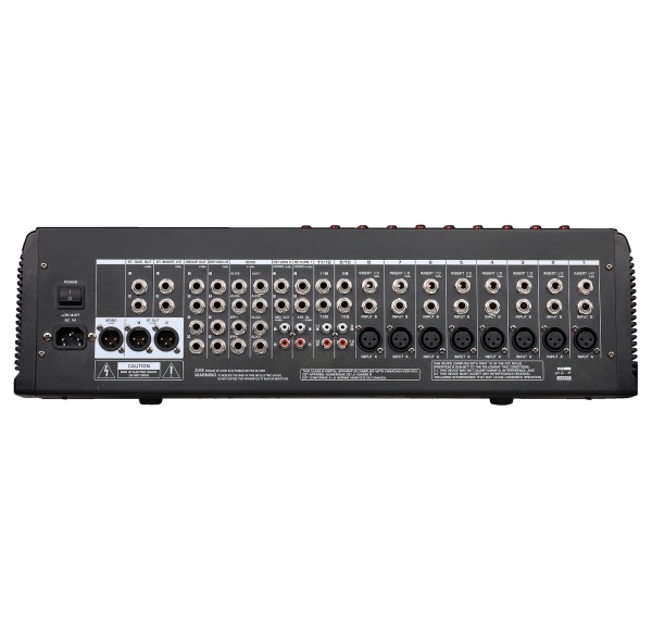 Fugue MD-1206 audio mixer, 12 channels with USB and Bluetooth, LED indicator, microphone/instrument inputs, karaoke function, effects, Bluetooth, USB/SD, LCD - Img 3
