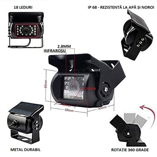 Full HD car monitor kit with 4 cameras and 7 inch screen - Img 6