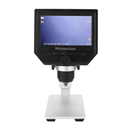 Microscop Digital FullHD cu mărire 1-600X cu ecran propriu și cameră 3.6 Mp 8 LED, reparații electroniști, bijutieri, analize medicale