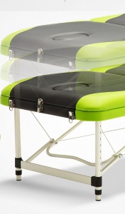 Premium massage table, 220 cm x 70 cm with adjustable height, Lightweight massage bed, made of aluminum, with 3 zones, portable with cover and all accessories, SPA, cosmetics, tattoos, eyelash application - Img 2
