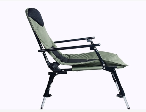 Scaun Pescuit Dittom D1 CARP RELAX cu RECLINER și picioare reglabile pe înălțime, sarcină maxim admisă: 150KG, verde/olive/negru - Img 4