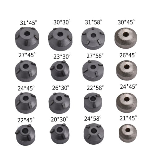 Set freze rectificare scaune supape moto 20 piese Breckner - Img 6
