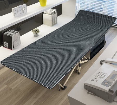 Sun lounger, folding bed, with metal structure and waterproof fabric for the beach, garden, terrace, for guests - Dittom™ - Img 5