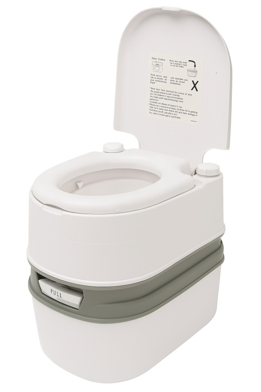 Toaletă Ecologică Portabilă Premium 24L – Dublă Evacuare, Fără Miros, Indicator Nivel Umplere, Înălțime mare 42 cm