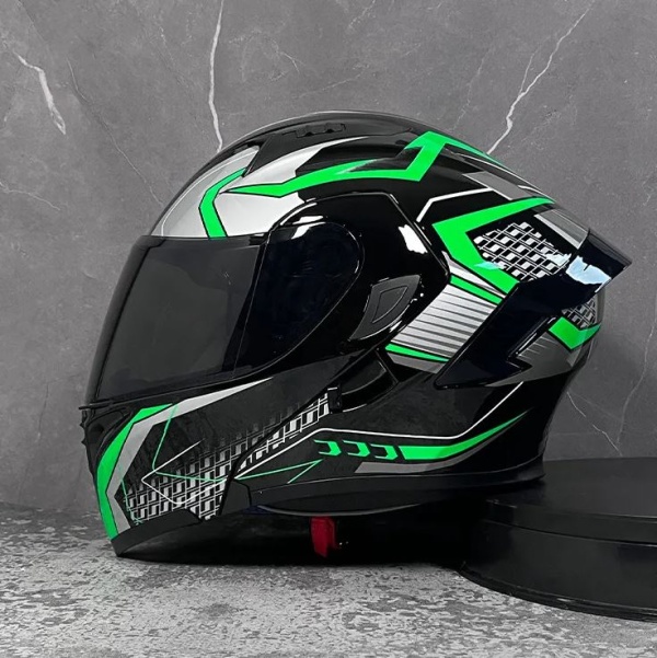 Конфигуратор Каска за мотоциклет, скутер и цялото лице с двоен визьор - Sport Design Black Phantom, модулна сгъваема система - Img 5